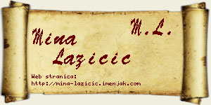 Mina Lazičić vizit kartica